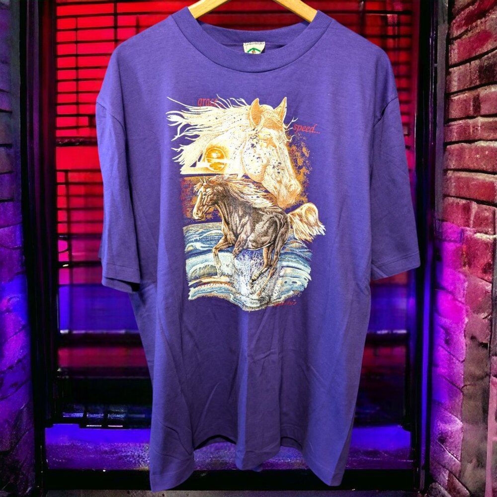 Grace Speed Power Beauty Tiger Brand Knitting Co. Vintage Single Stitch T-Shirt
